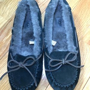 Black Ugg Moccasins/Slippers